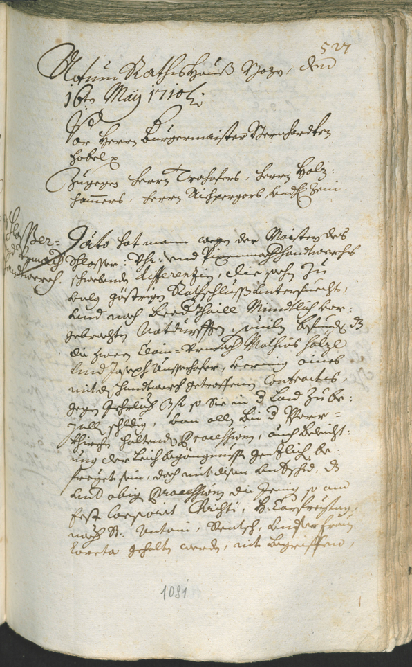 Civic Archives of Bozen-Bolzano - BOhisto Ratsprotokoll 1708/11 