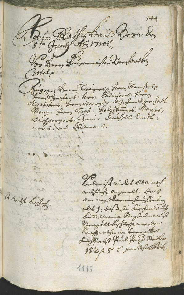 Stadtarchiv Bozen - BOhisto Ratsprotokoll 1708/11 