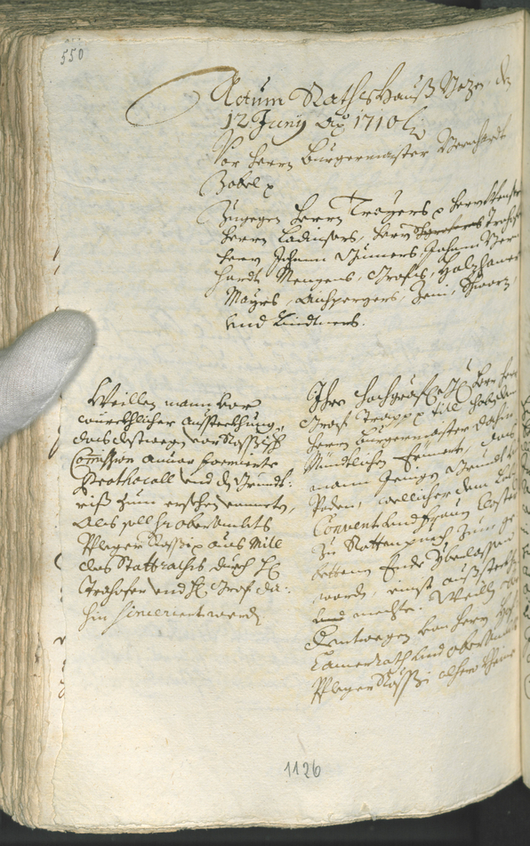 Civic Archives of Bozen-Bolzano - BOhisto Ratsprotokoll 1708/11 