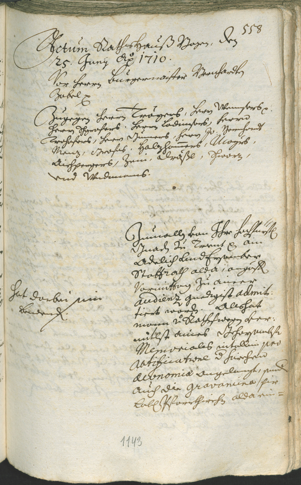 Civic Archives of Bozen-Bolzano - BOhisto Ratsprotokoll 1708/11 