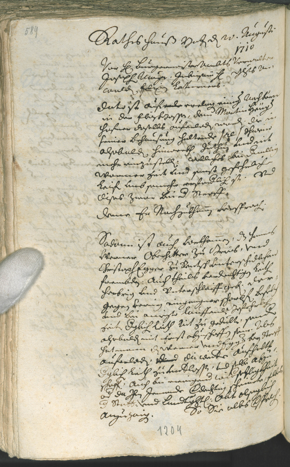 Civic Archives of Bozen-Bolzano - BOhisto Ratsprotokoll 1708/11 