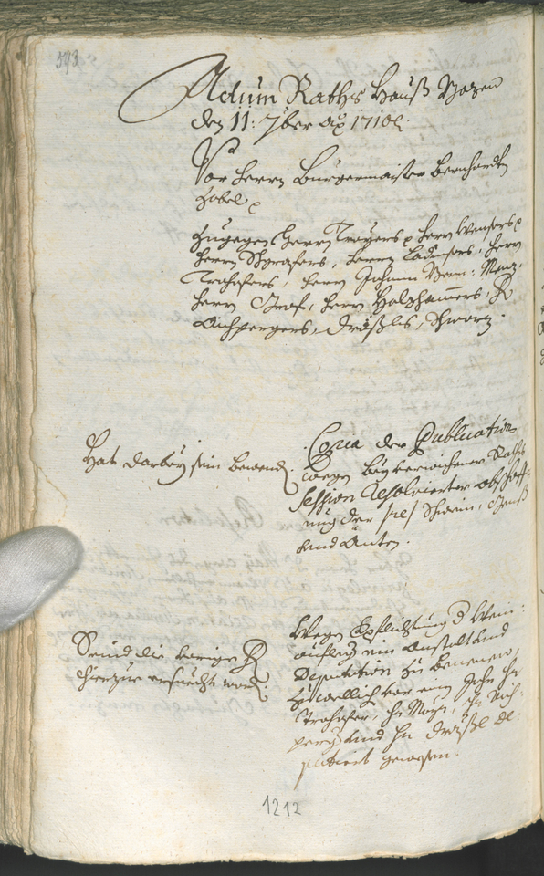 Civic Archives of Bozen-Bolzano - BOhisto Ratsprotokoll 1708/11 