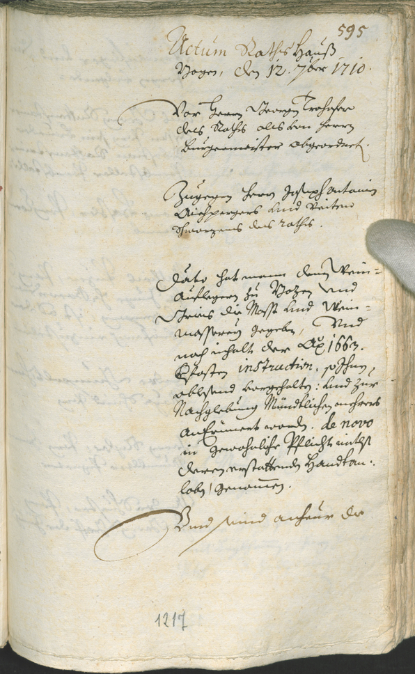 Civic Archives of Bozen-Bolzano - BOhisto Ratsprotokoll 1708/11 