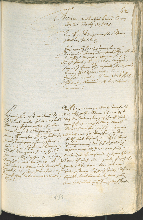 Civic Archives of Bozen-Bolzano - BOhisto Ratsprotokoll 1708/11 