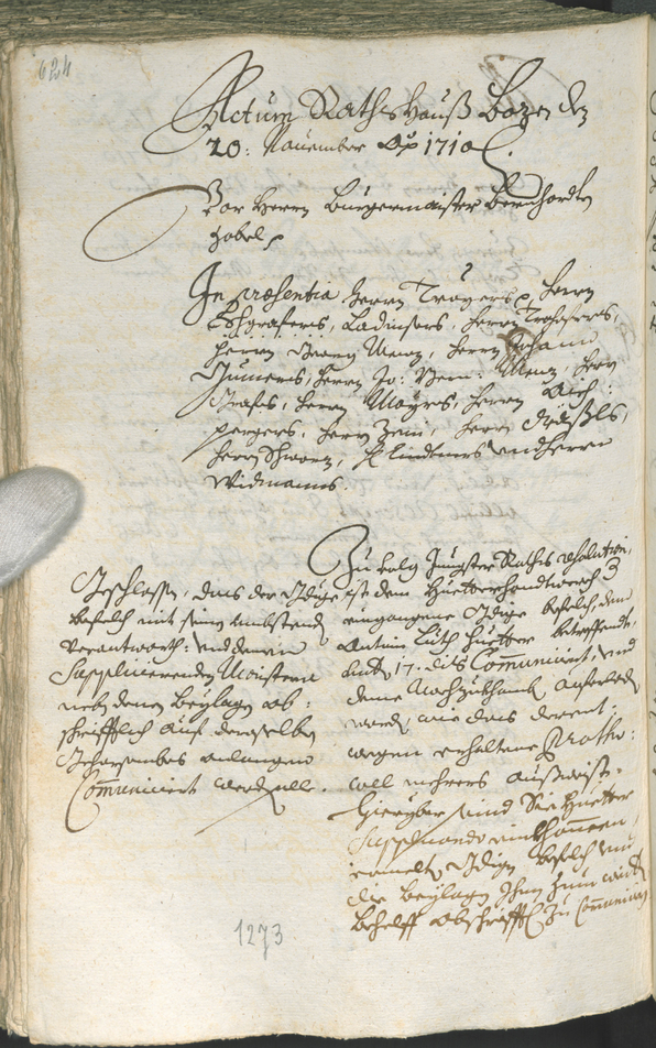 Civic Archives of Bozen-Bolzano - BOhisto Ratsprotokoll 1708/11 