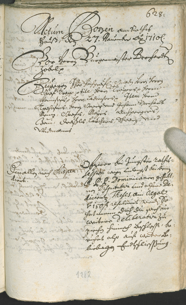 Civic Archives of Bozen-Bolzano - BOhisto Ratsprotokoll 1708/11 