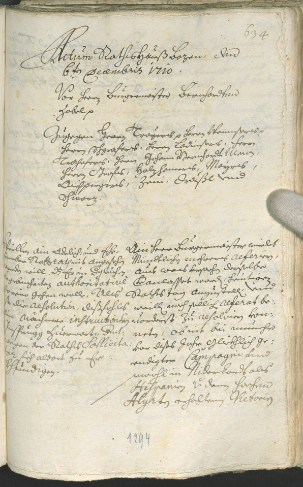 Civic Archives of Bozen-Bolzano - BOhisto Ratsprotokoll 1708/11 