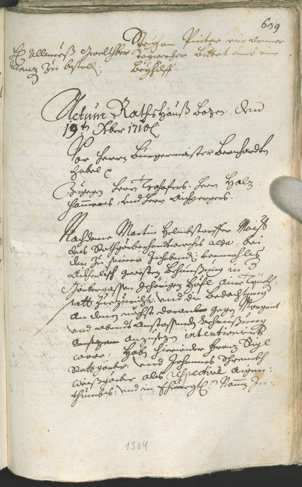 Civic Archives of Bozen-Bolzano - BOhisto Ratsprotokoll 1708/11 