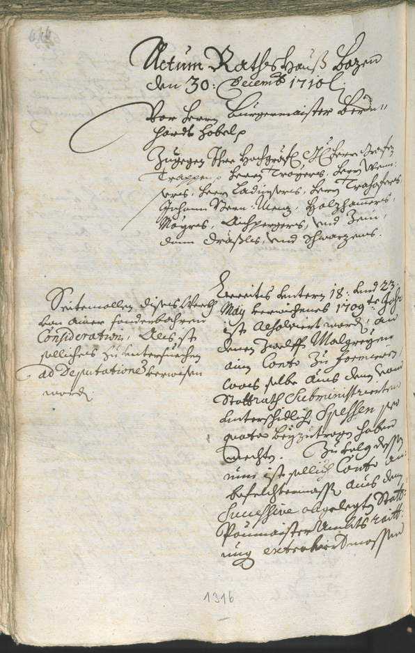 Civic Archives of Bozen-Bolzano - BOhisto Ratsprotokoll 1708/11 