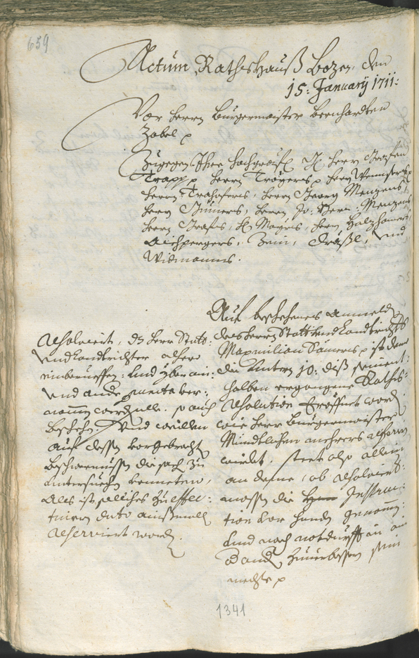 Civic Archives of Bozen-Bolzano - BOhisto Ratsprotokoll 1708/11 