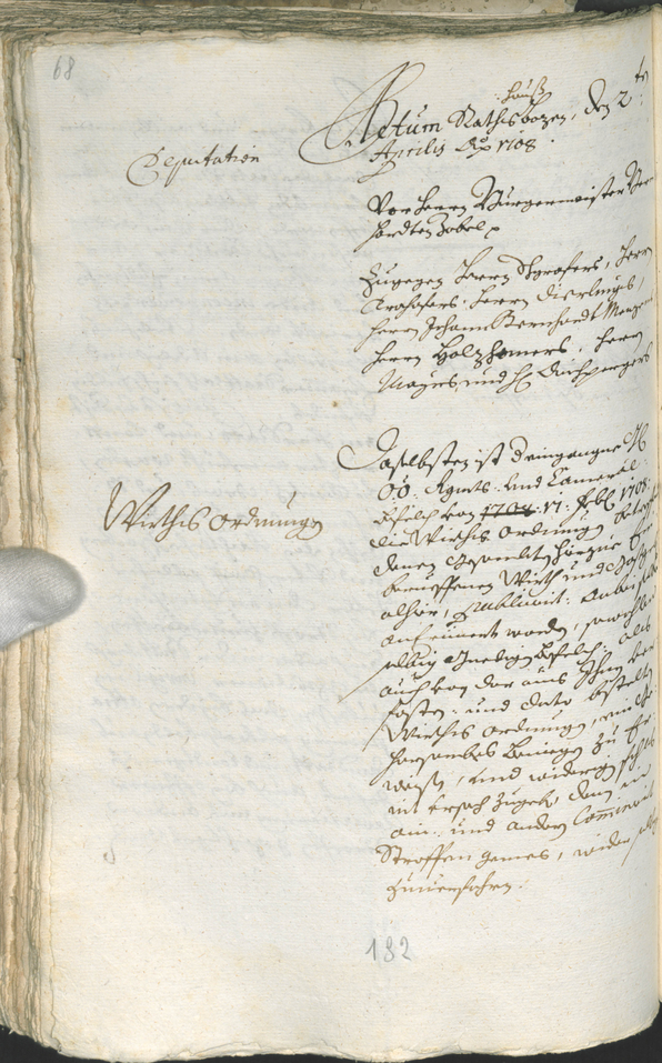 Civic Archives of Bozen-Bolzano - BOhisto Ratsprotokoll 1708/11 