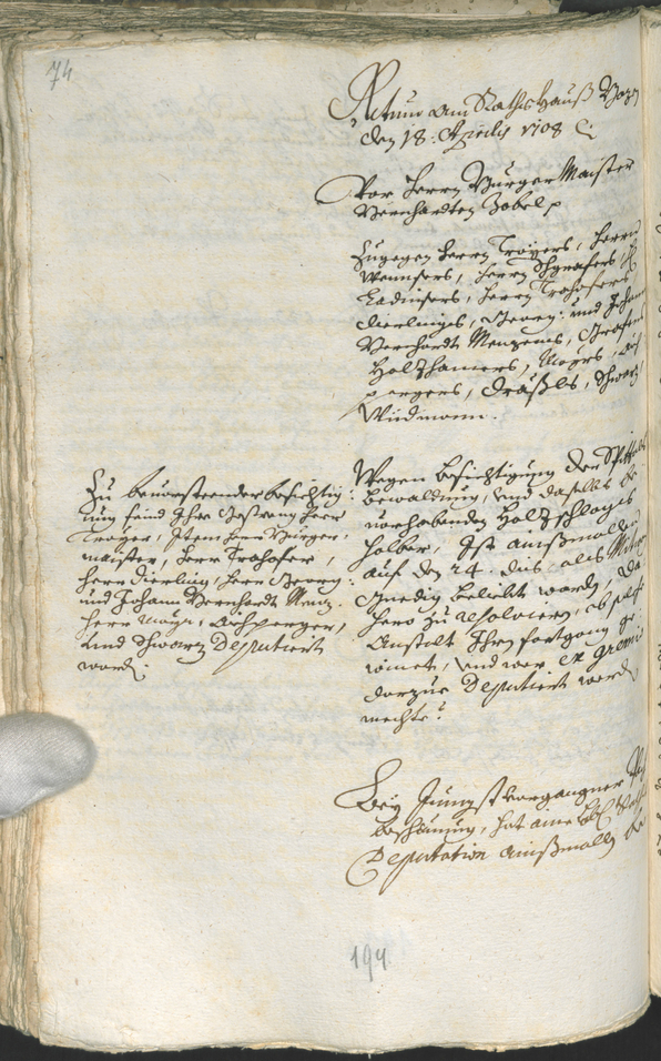 Civic Archives of Bozen-Bolzano - BOhisto Ratsprotokoll 1708/11 