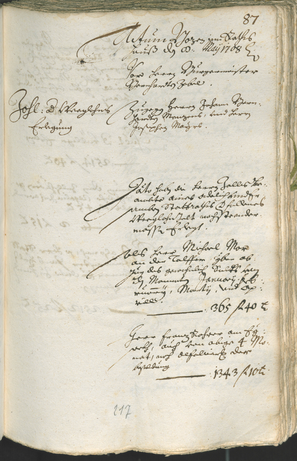 Civic Archives of Bozen-Bolzano - BOhisto Ratsprotokoll 1708/11 