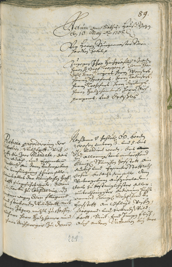 Civic Archives of Bozen-Bolzano - BOhisto Ratsprotokoll 1708/11 