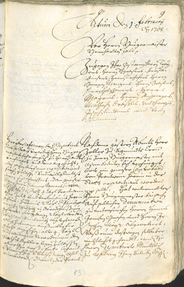 Archivio Storico della Città di Bolzano - BOhisto protocollo consiliare 1708/11 