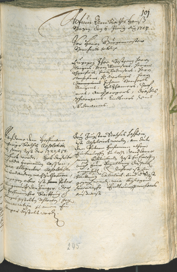 Civic Archives of Bozen-Bolzano - BOhisto Ratsprotokoll 1708/11 