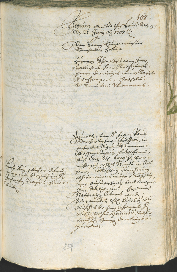 Civic Archives of Bozen-Bolzano - BOhisto Ratsprotokoll 1708/11 