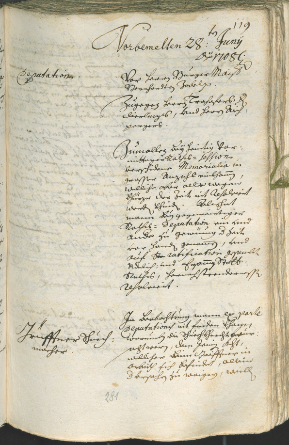 Stadtarchiv Bozen - BOhisto Ratsprotokoll 1708/11 