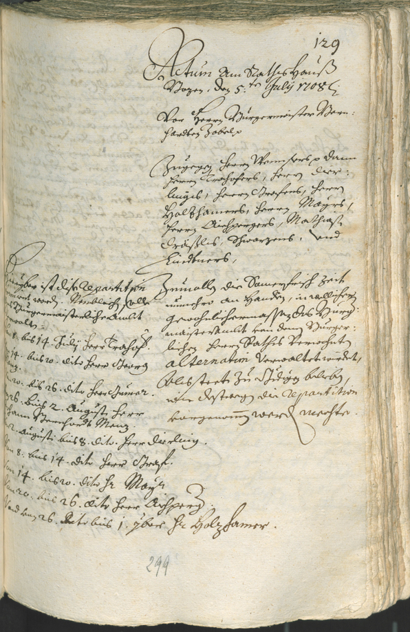 Civic Archives of Bozen-Bolzano - BOhisto Ratsprotokoll 1708/11 