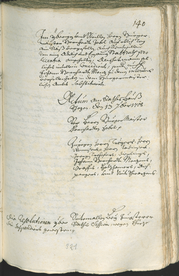 Archivio Storico della Città di Bolzano - BOhisto protocollo consiliare 1708/11 