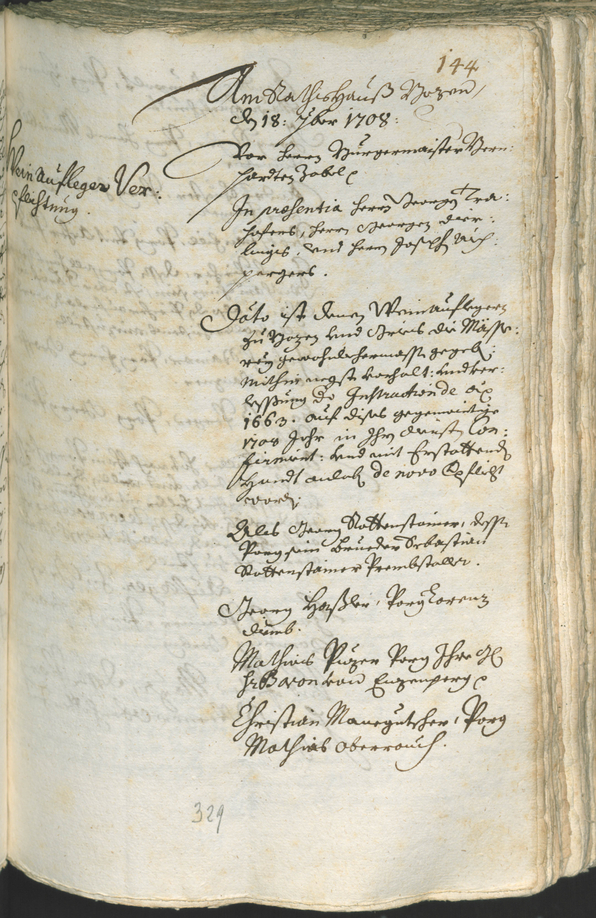 Archivio Storico della Città di Bolzano - BOhisto protocollo consiliare 1708/11 