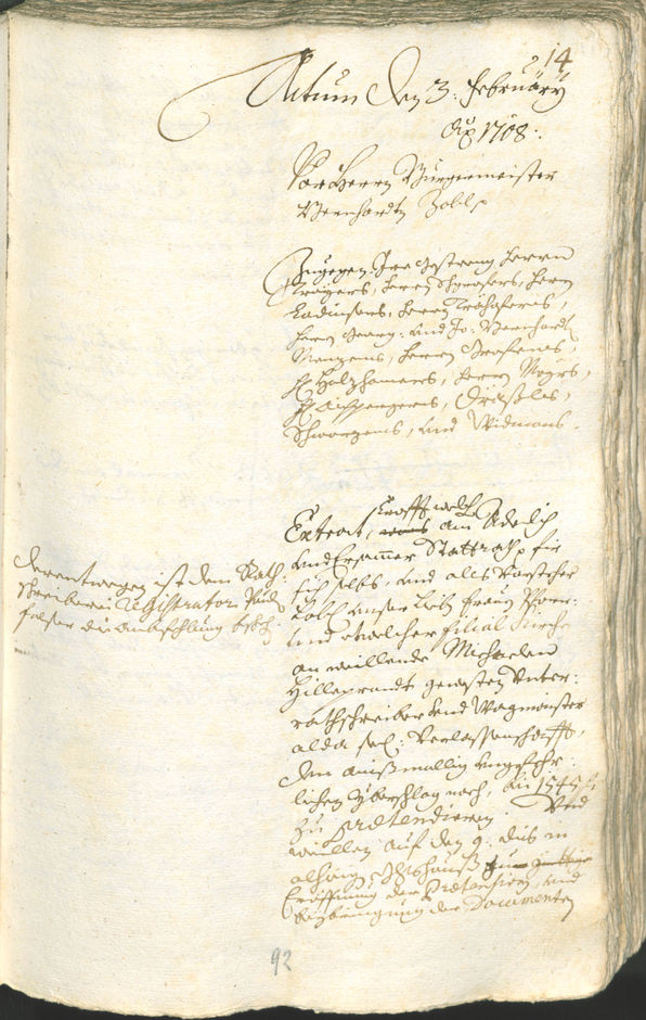 Stadtarchiv Bozen - BOhisto Ratsprotokoll 1708/11 