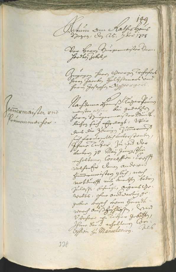 Civic Archives of Bozen-Bolzano - BOhisto Ratsprotokoll 1708/11 