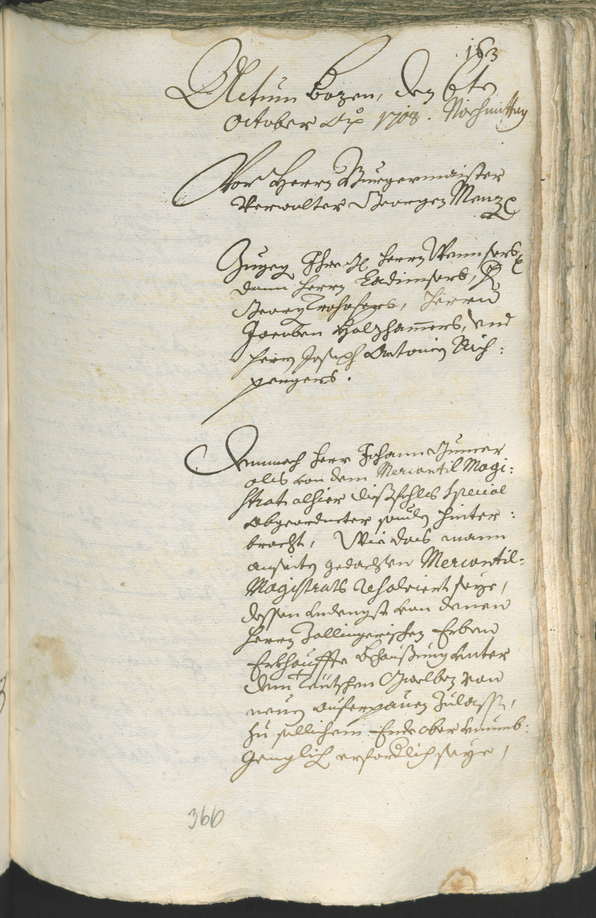 Civic Archives of Bozen-Bolzano - BOhisto Ratsprotokoll 1708/11 