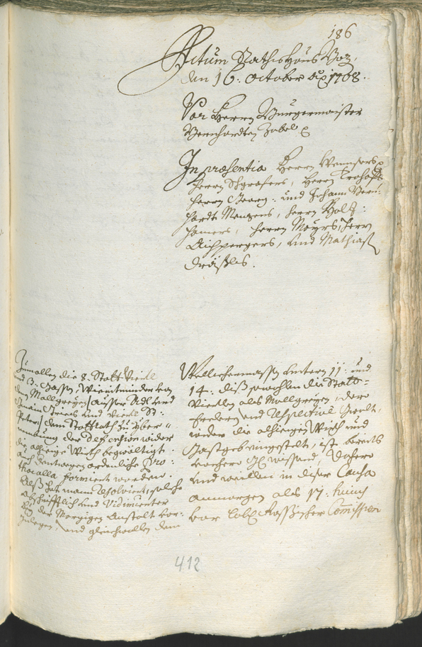 Civic Archives of Bozen-Bolzano - BOhisto Ratsprotokoll 1708/11 