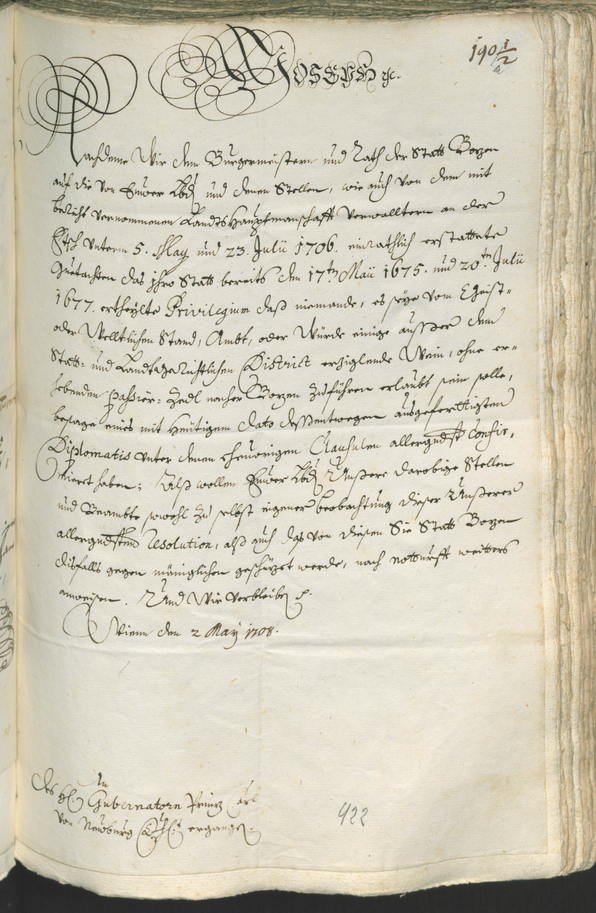 Civic Archives of Bozen-Bolzano - BOhisto Ratsprotokoll 1708/11 