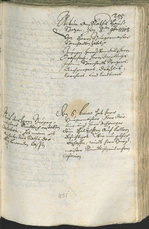 Civic Archives of Bozen-Bolzano - BOhisto Ratsprotokoll 1708/11 