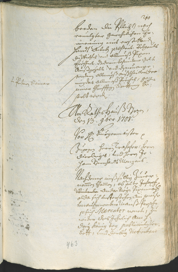 Civic Archives of Bozen-Bolzano - BOhisto Ratsprotokoll 1708/11 