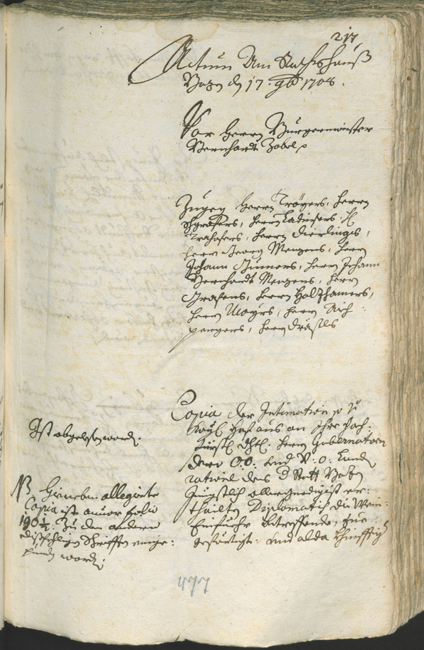 Civic Archives of Bozen-Bolzano - BOhisto Ratsprotokoll 1708/11 