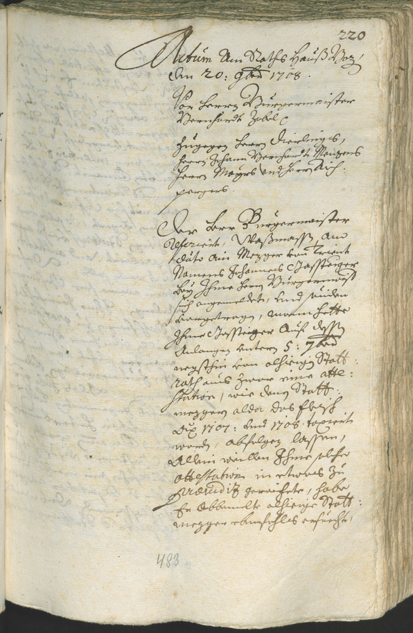 Civic Archives of Bozen-Bolzano - BOhisto Ratsprotokoll 1708/11 