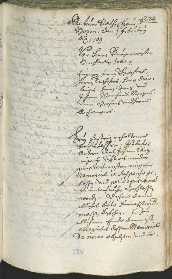 Civic Archives of Bozen-Bolzano - BOhisto Ratsprotokoll 1708/11 