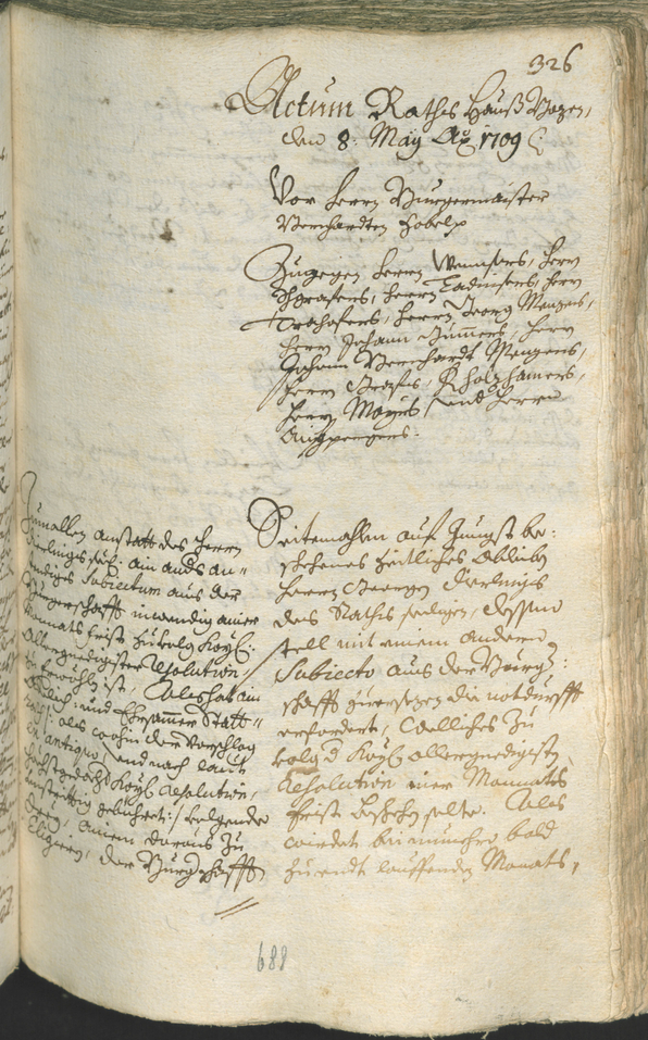 Stadtarchiv Bozen - BOhisto Ratsprotokoll 1708/11 