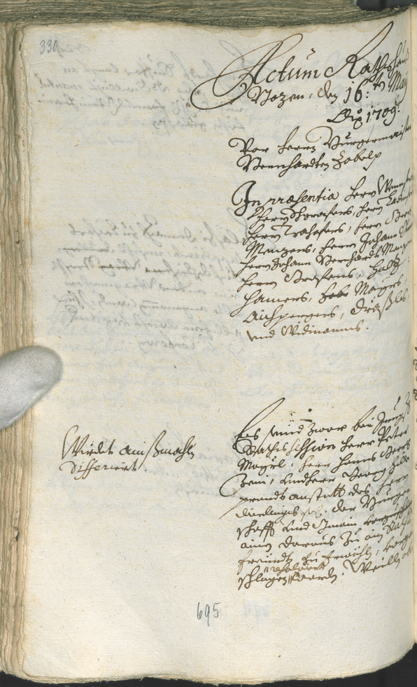 Civic Archives of Bozen-Bolzano - BOhisto Ratsprotokoll 1708/11 