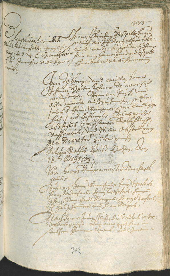 Stadtarchiv Bozen - BOhisto Ratsprotokoll 1708/11 