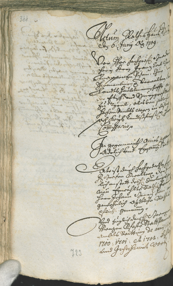 Stadtarchiv Bozen - BOhisto Ratsprotokoll 1708/11 