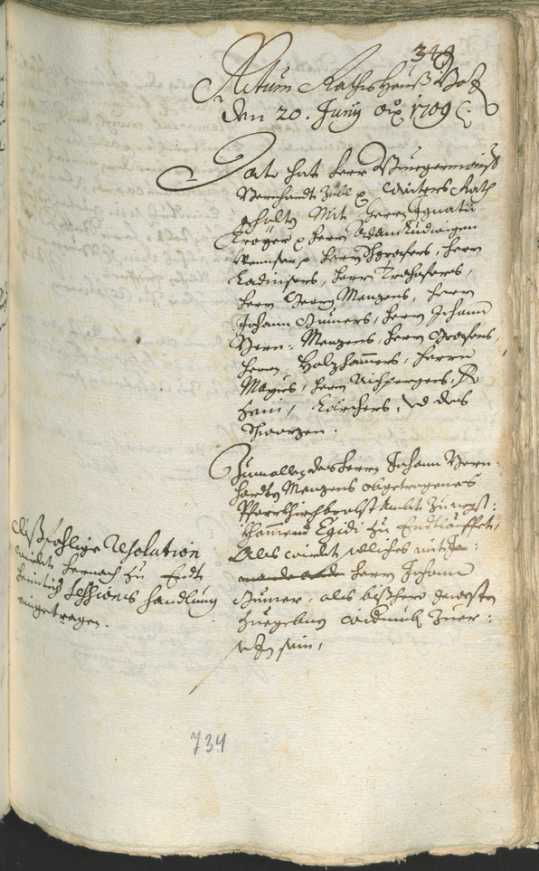 Archivio Storico della Città di Bolzano - BOhisto protocollo consiliare 1708/11 