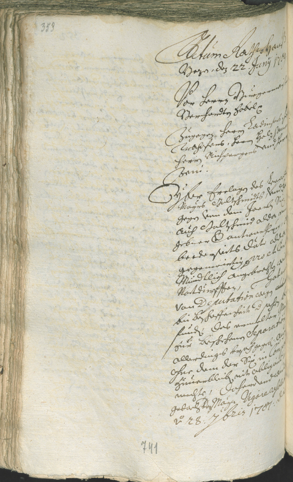 Civic Archives of Bozen-Bolzano - BOhisto Ratsprotokoll 1708/11 