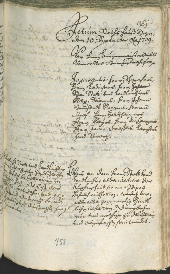 Civic Archives of Bozen-Bolzano - BOhisto Ratsprotokoll 1708/11 