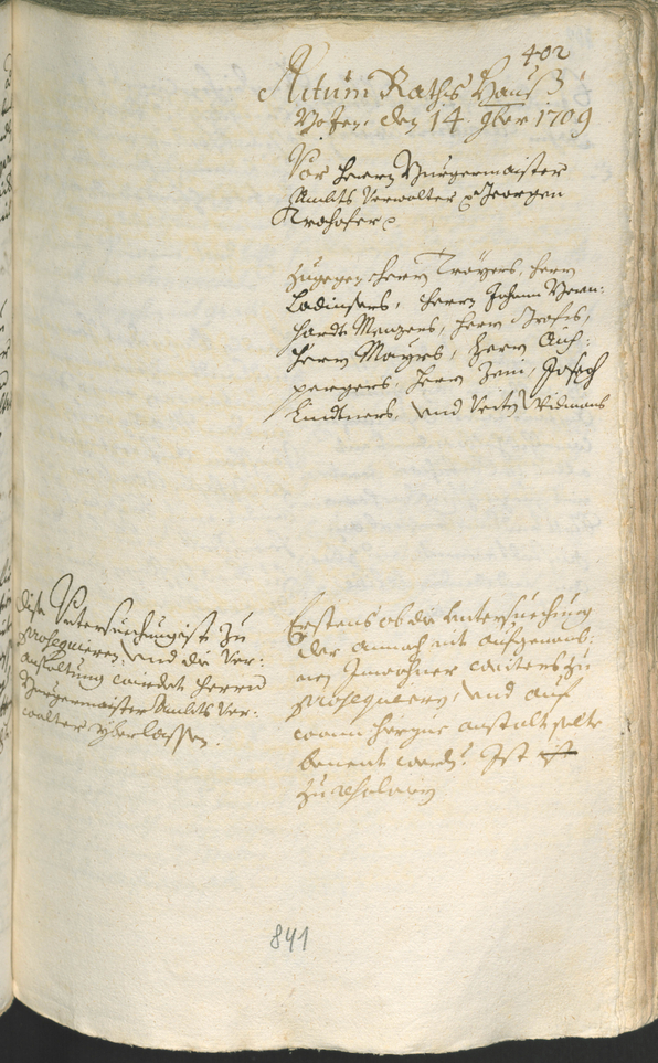 Archivio Storico della Città di Bolzano - BOhisto protocollo consiliare 1708/11 