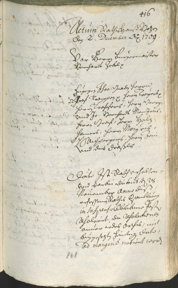 Archivio Storico della Città di Bolzano - BOhisto protocollo consiliare 1708/11 