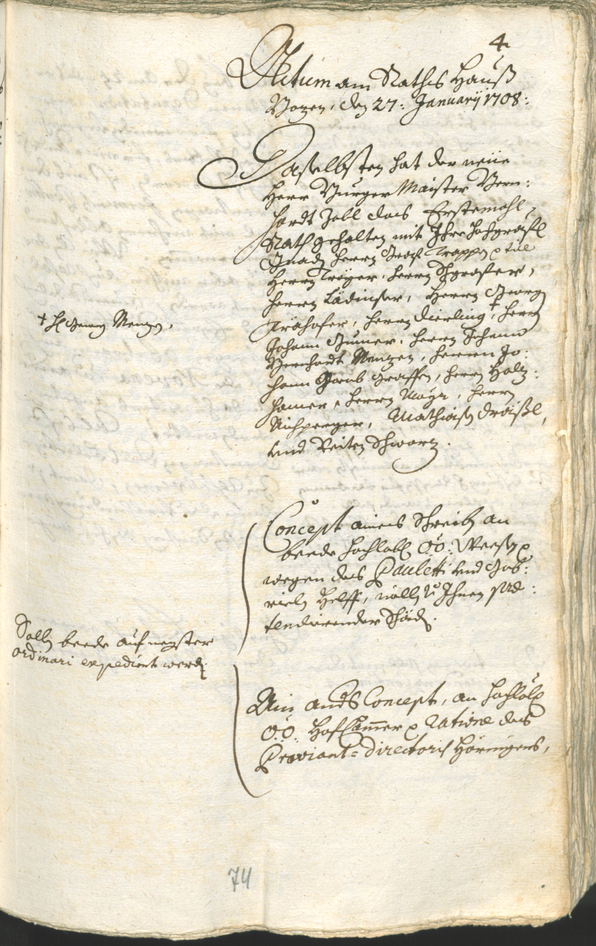 Civic Archives of Bozen-Bolzano - BOhisto Ratsprotokoll 1708/11 