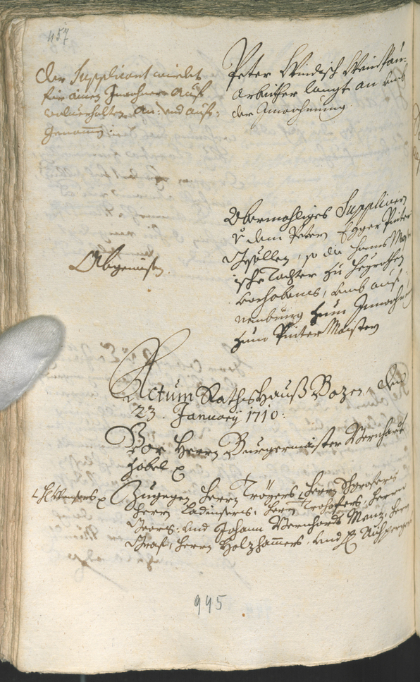 Civic Archives of Bozen-Bolzano - BOhisto Ratsprotokoll 1708/11 