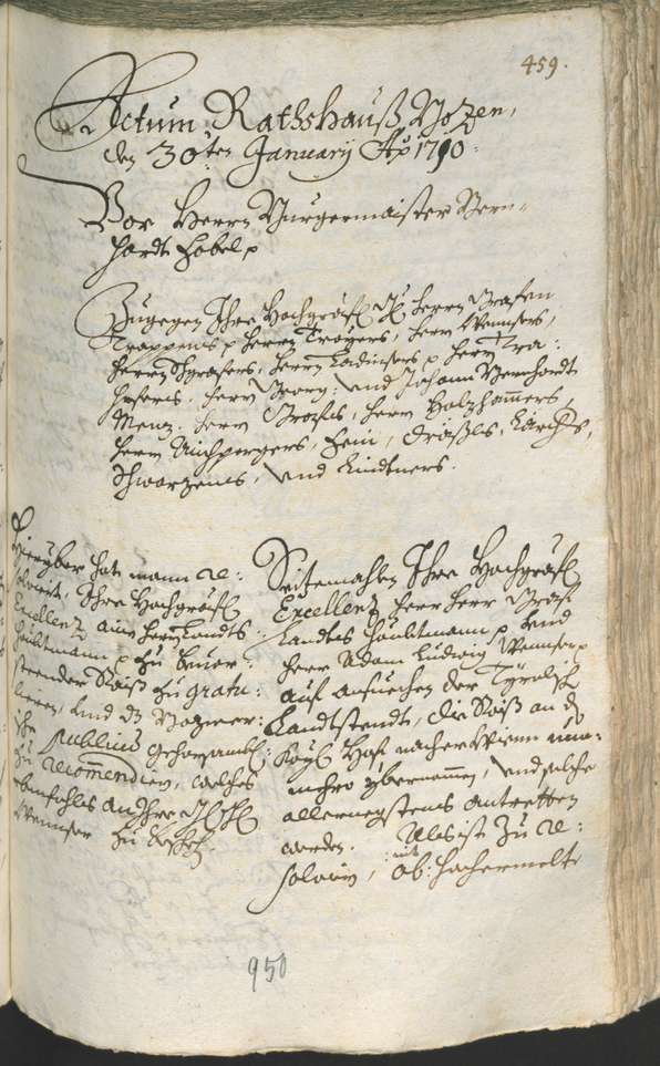 Civic Archives of Bozen-Bolzano - BOhisto Ratsprotokoll 1708/11 