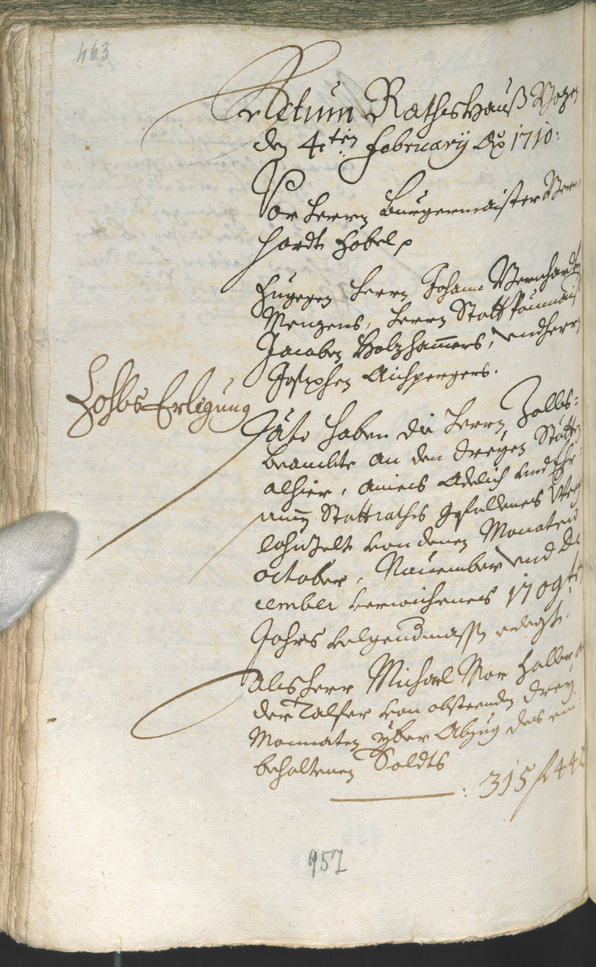 Archivio Storico della Città di Bolzano - BOhisto protocollo consiliare 1708/11 