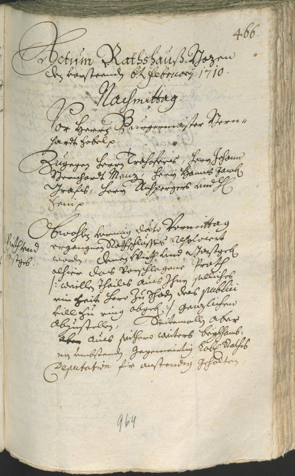 Stadtarchiv Bozen - BOhisto Ratsprotokoll 1708/11 