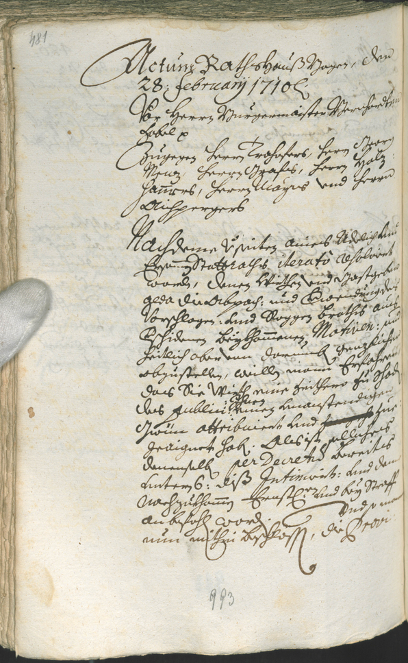 Archivio Storico della Città di Bolzano - BOhisto protocollo consiliare 1708/11 